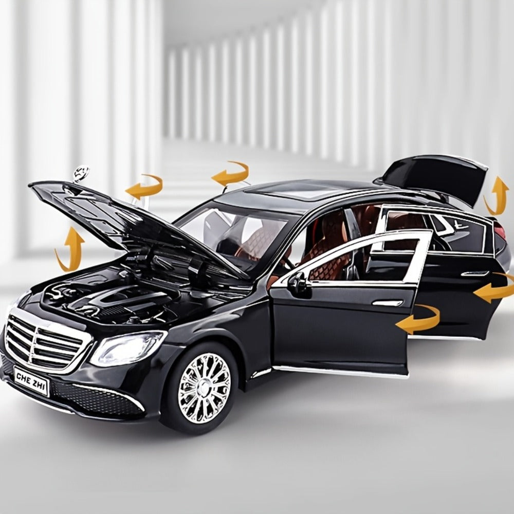 Mercedes-Benz E300 Diecast Car Model 1:24 Scale Zinc Alloy Static Replica | Openable Doors, Highly Detailed Collectible | Desktop Decor Gift for Men Adults