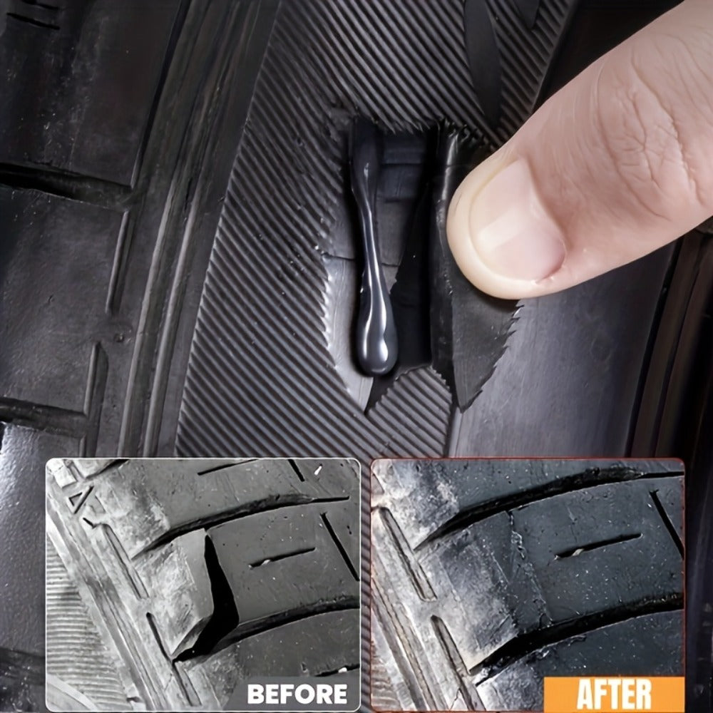 Automotive Black Rubber Sealant 55g - Heavy Duty Adhesive for Tyre Sealing, Plastic & Metal Repair, Cars, Trucks, Motorcycles & Bikes
