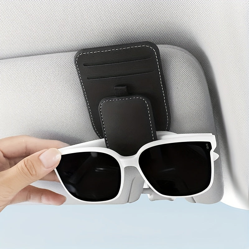 [Car Eyeglass Clip] High-Quality Car Eyeglass Clip, Multi-Functional Car Sun Visor Card Holder, In-Car Eyewear Storage Rack, Fashion Glasses Clip
