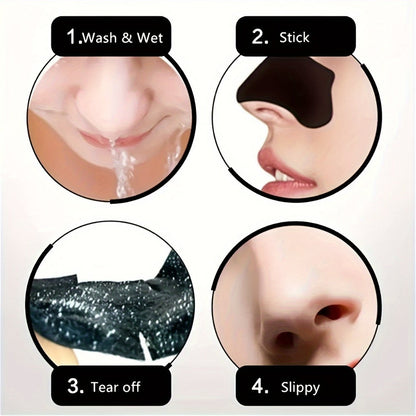 Charcoal Nose Strips 100pcs – Deep Pore Cleansing Blackhead Remover Strips for Nose, Charcoal-Infused Pore Strips for All Skin Types Unisex, Blackhead Peel Off Strips for Clear Smooth Skin