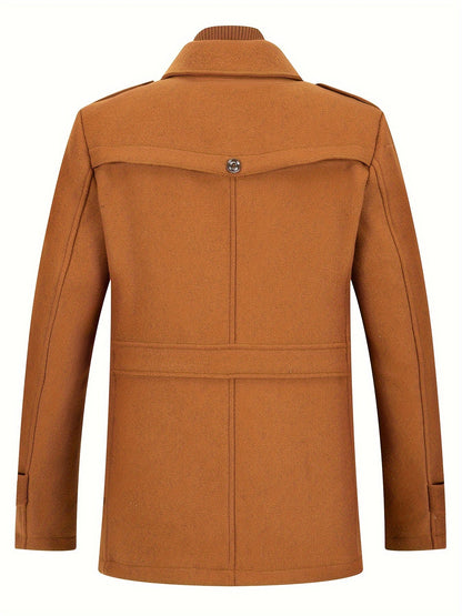 Men's Versatile Fleece Single-Breasted Coat