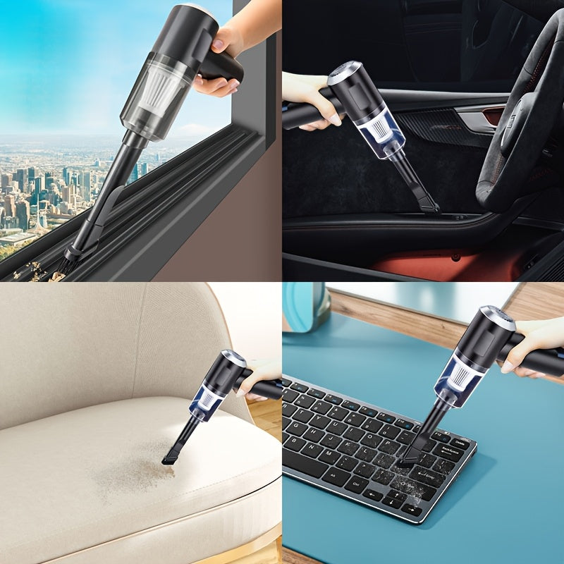 Multifunctional Wireless Charging Mini Vacuum Cleaner, Large Suction Power, Wireless Power Supply, Suitable for Computer Cleaning, Household Cleaning, Car Cleaning, Valentine'S Day And New Year'S Gift, July 4Th Gifts
