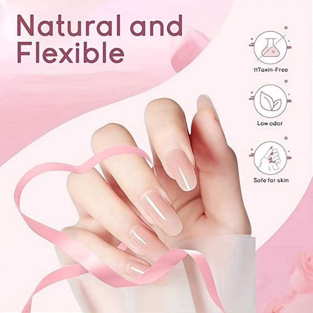 Poly Extension Gel Nail Kit 12 Colors Semi-Permanent Hard Fiber Gel – Easy DIY Nail Extension & Protection, Beginner-Friendly Starter Set for Home & Salon Nail Art