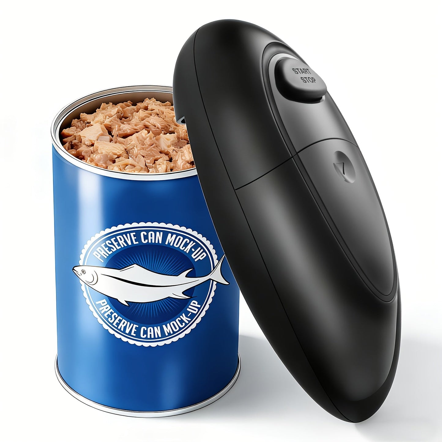 Electric Can Opener One Touch Automatic – Smooth Edge Safety Cut, Hands-Free Operation, Portable Cordless Design for Kitchen & Outdoor, Easy for Seniors & Arthritis Sufferers