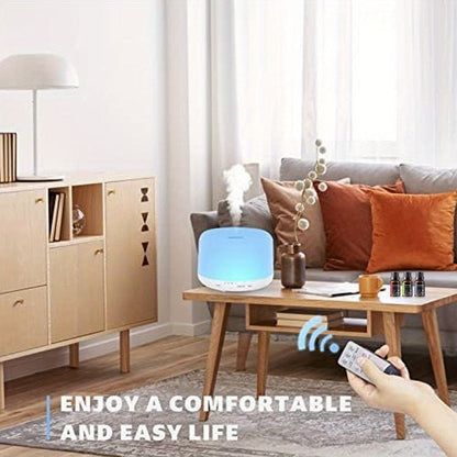 Remote Control Aroma Diffuser 300ml – Humidifier & Mood Light with 6 Premium Essential Oils, Large Capacity 16.91oz Aromatherapy Diffuser for Bedroom, Office & Home, Gift Set