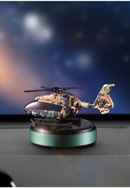 Car Air Freshener Solar Aromatherapy Diffuser Dashboard Helicopter Decoration Perfume Deodorant Auto Interior Accessories Gift for Men Women Alcohol-Free Essential Oil Scent