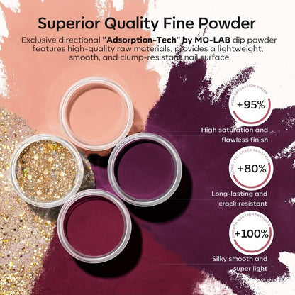 Brown Nude Glitter Dip Powder Kit 11Pcs No Odor — Neutral Skin Tone Beginner Friendly French Nail Art Manicure Gift Set for Women No Lamp Needed