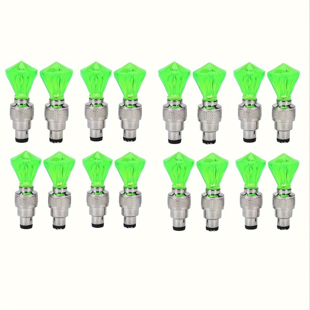 LED Breathing Light Tire Valve Caps – Running Horse & Wind Fire Wheel Light Effect for Car & Motorcycle Wheels