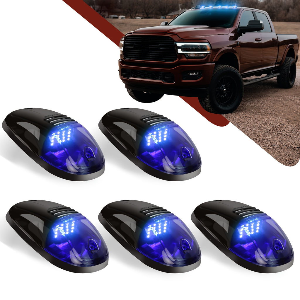 5pcs/Set 16/24 LED Roof Marker Light Bulbs, 12V Super Bright, Sturdy Construction, Easy Wiring Harness Replacement, Fits 2003-2018 1500 2500 3500 4500 5500 Pickup Trucks, Without Battery