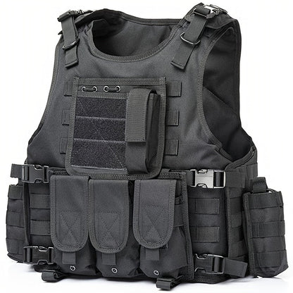 Tactical Outdoor Training Vest for Men Women – Lightweight Protective Hiking Vest with Multi-Pocket Design, Breathable & Adjustable, Ideal for Trekking Camping Hunting Fishing