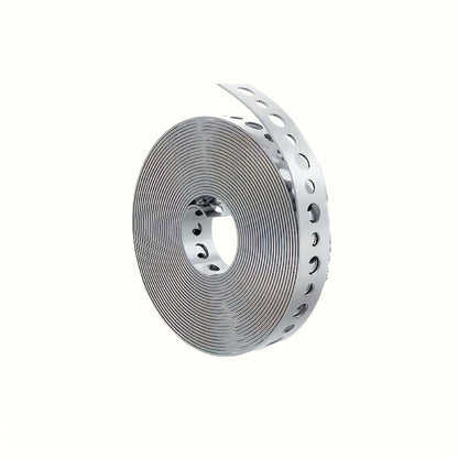 Galvanized Steel Pipe Support Bar with Pre-Drilled Holes - Heavy-Duty Corrosion-Resistant Hanging Rod for Plumbing HVAC Garage Workshop, Industrial Metal Tube Rack, 5m / 10m / 15m Options