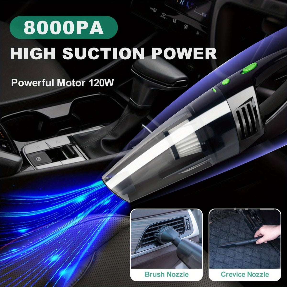 FCLUSLL 17/24/29/32/35pcs Car Cleaning Kit, Including Portable Vacuum Cleaner, Windshield Cleaning Tool, Car Drill Brush Set, Interior Brush Set, Full Interior Care Set, Cleaning Set, Holiday Gift for Family And Friends