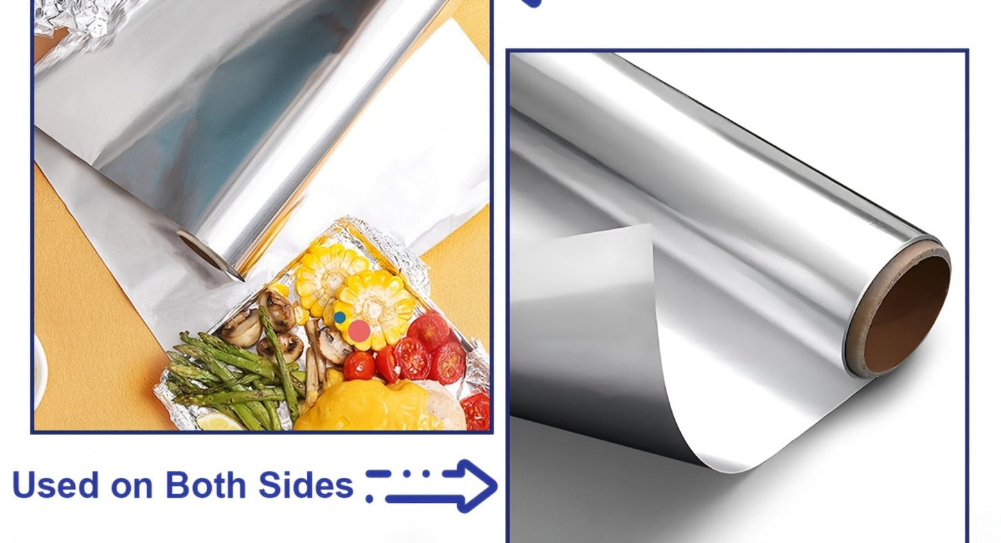Heavy Duty Aluminum Foil Roll 12 Inch Wide 30 Sq Ft for Restaurant Food Packaging Grilling Cooking