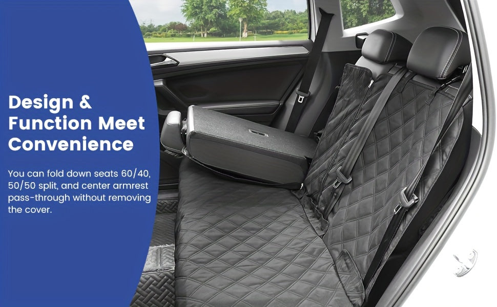 Bench Seat Covers Suitable for Cars, Trucks, And Suvs - Waterproof And Easy to Clean Car Seat Protectors, Perfect for Messy Kids And Drooling Pets (Black)