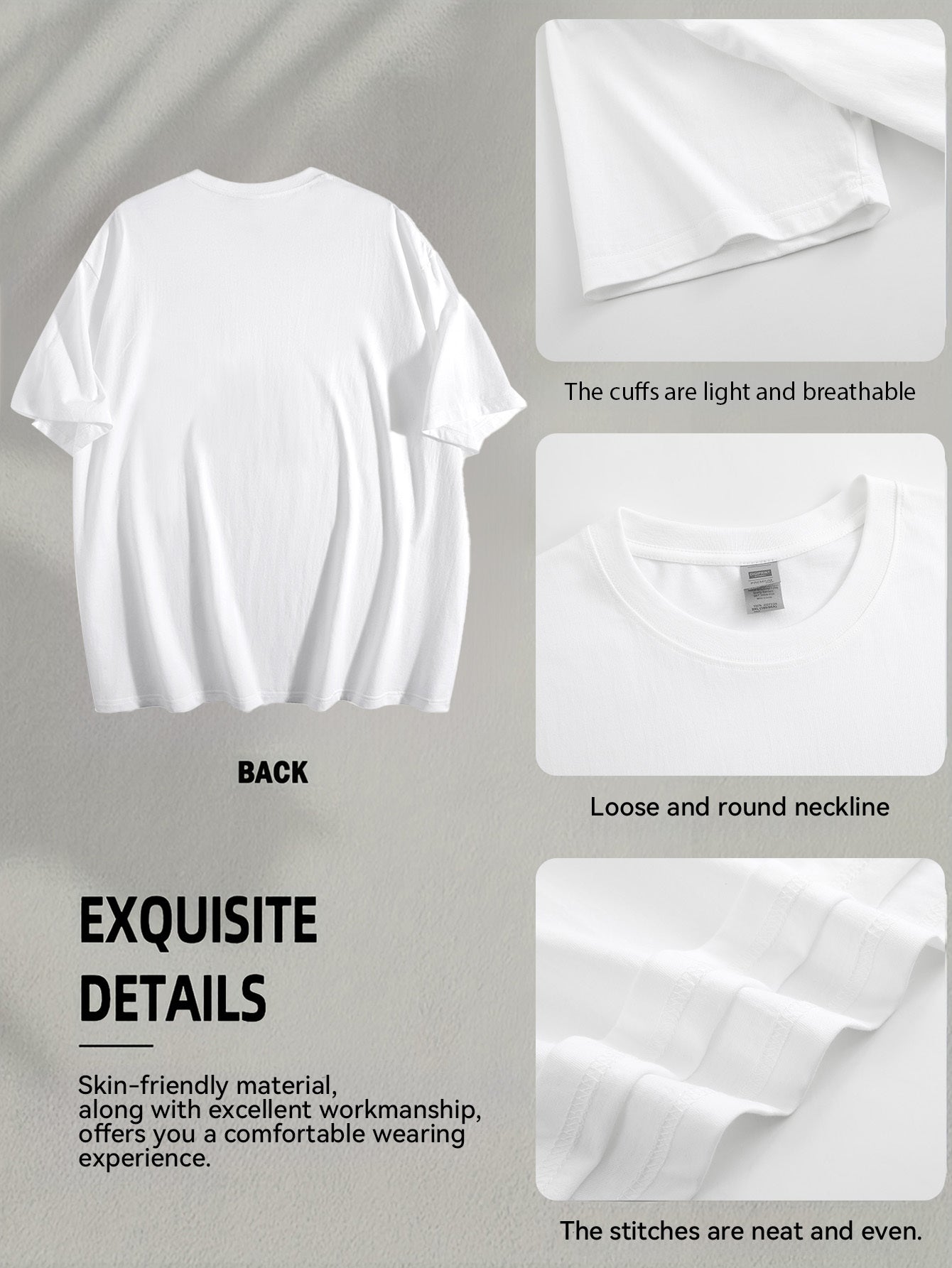 Men's Vintage T-Shirt - Crew Neck Short Sleeve Streetwear Style