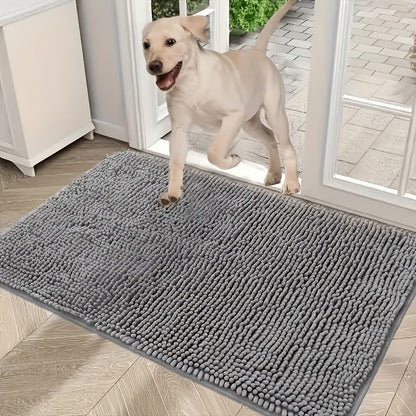 Dog Door Mat for Muddy Paws – Absorbent Non-Slip Quick-Dry Microfiber Mat | Machine Washable | Single or 2-Pack | 24×17" & 32×20"