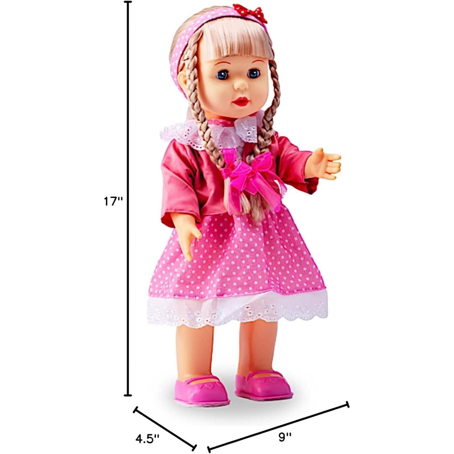 Walking Talking Doll Sonic Control 12 Inch Blonde Princess – Clap Activated Sings Walks Talks, Blinking Blue Eyes, Interactive Electronic Baby Doll, Birthday Christmas Gift for Girls Ages 3-7