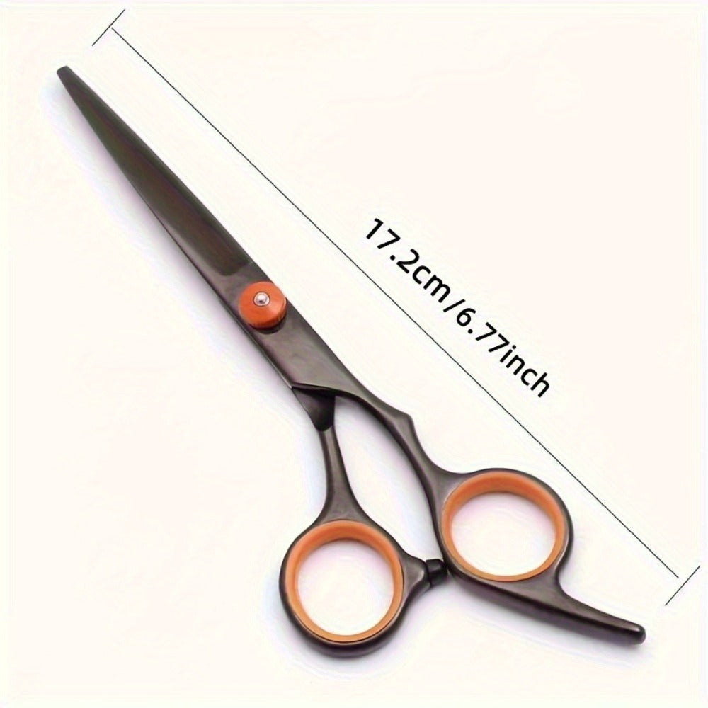 Hair Scissors Set 3 Pieces Japanese Steel - 6 Inch Thinning Shears, Razor Comb & Detangling Comb, Ambidextrous Texturizing Kit for Salon & Home Use, Gift for Hairstylists