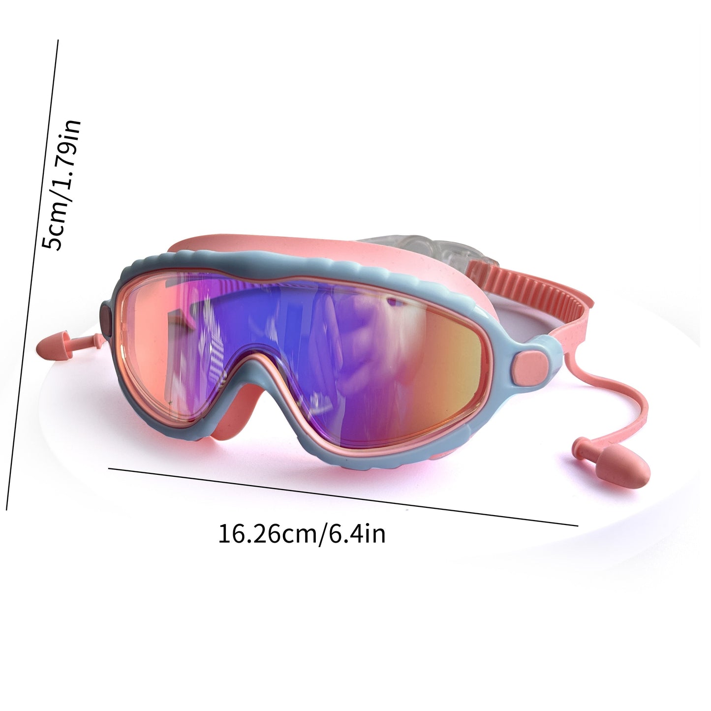 Kids Swim Goggles with Earplugs Anti-Fog Waterproof Ages 3-14