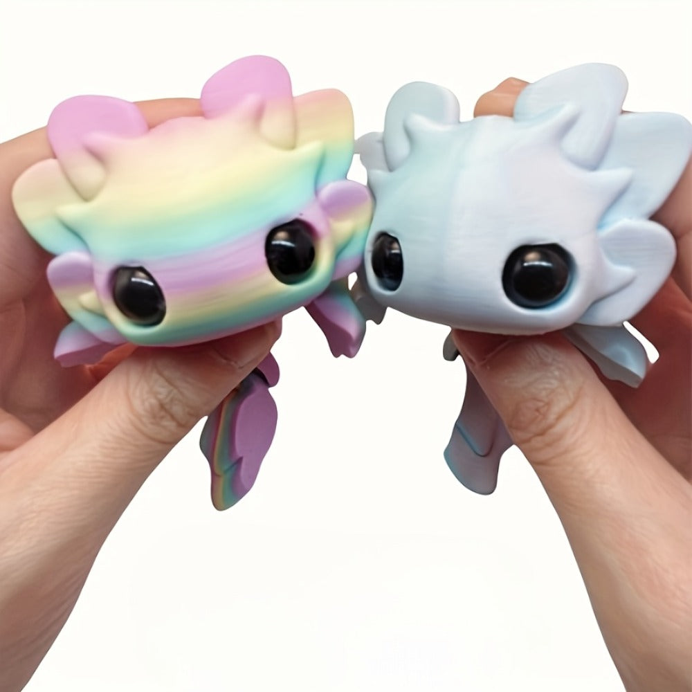 3D Printed Axolotl Figures Set 15pcs – Cute Mini Axolotl Toys for Desktop Decoration, DIY Miniature Landscape, Party Favors & Holiday Gifts | Random Color Assorted