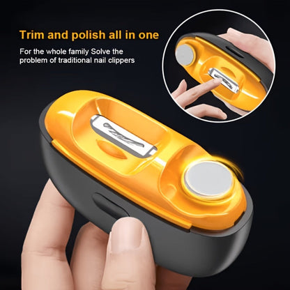 Electric Nail Clipper for Seniors Adults Kids - 4-in-1 Rechargeable Toenail Trimmer with 3 Speeds, LED Light, Nail Debris Collector & Grinding Function