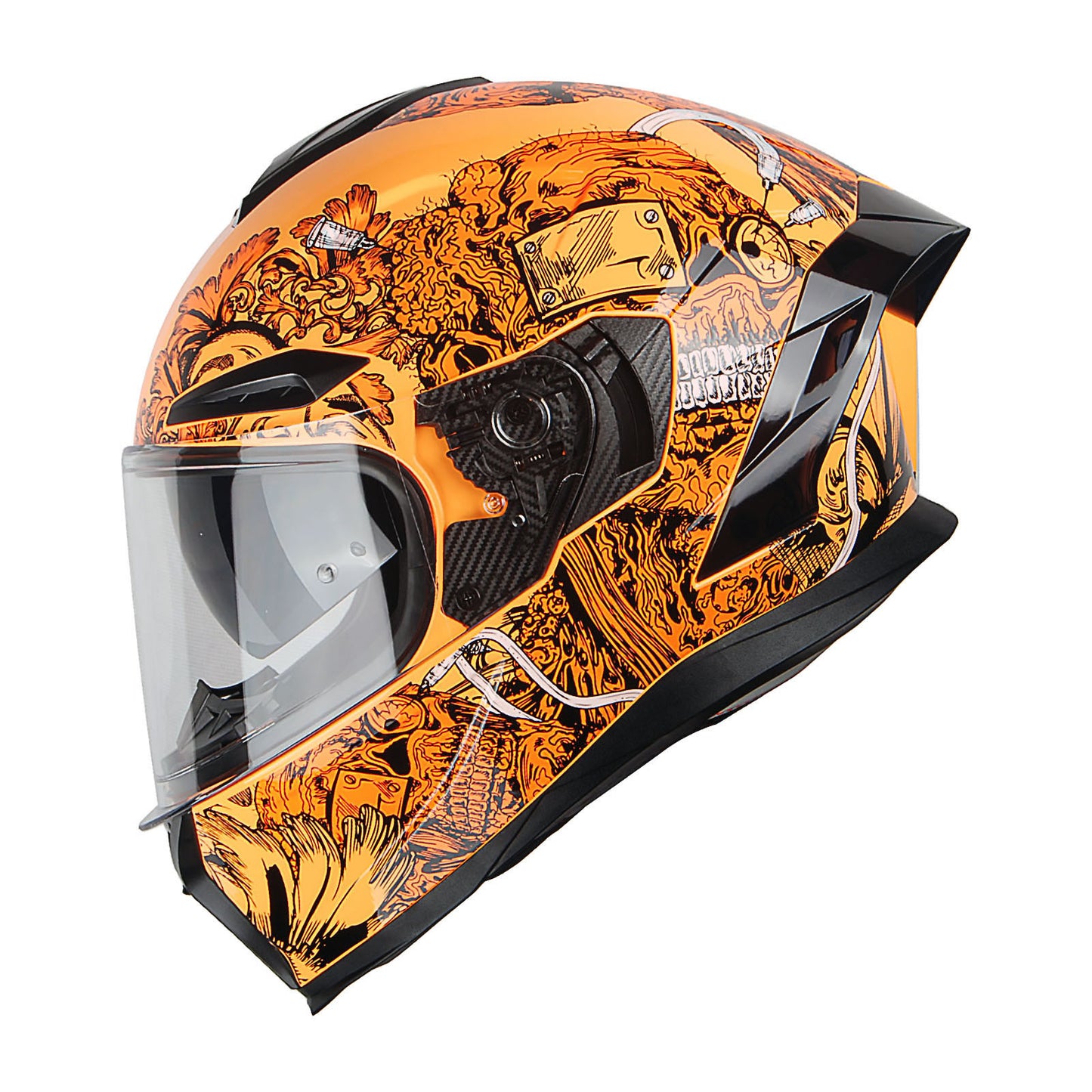 Full Face Motorcycle Helmet DOT Approved – Dual Visor Anti-Fog Pinlock Shield, Street Bike Adult Helmet with Sun Inner Shield, Aerodynamic Thermoplastic Shell, S/M/L/XL