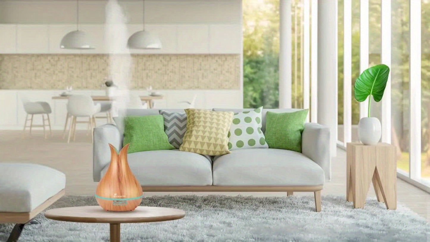 Large Capacity Aroma Diffuser 13.53oz – Includes 8 Essential Oils, Multi-Color LED Lights & 3 Timer Settings, Ultra-Quiet Essential Oil Diffuser for Home, Bedroom, Office & Living Room