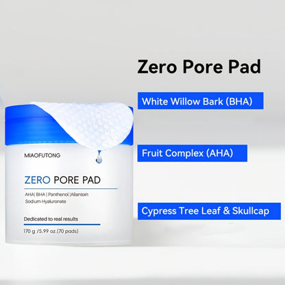 Exfoliating Face Cleansing Pads Pore Minimizing Blackhead Whitehead Remover Deep Cleansing Hydrating Alcohol Free Fragrance Free for Women Men Sensitive Oily Acne Skin 170g