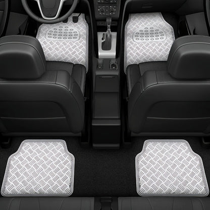 Waterproof Car Floor Mats 4pcs Set – PVC All-Weather Protection, Dustproof Easy-Clean Full Set for Cars, SUVs & Trucks, Anti-Slip, Multiple Colors Available