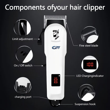 Hair Grooming Kit for Men - Electric Hair Clipper Set with Digital LCD Display, USB Rechargeable, Professional Barbershop Quality for Home Use, Holiday Father's Day Valentine's Day Gift