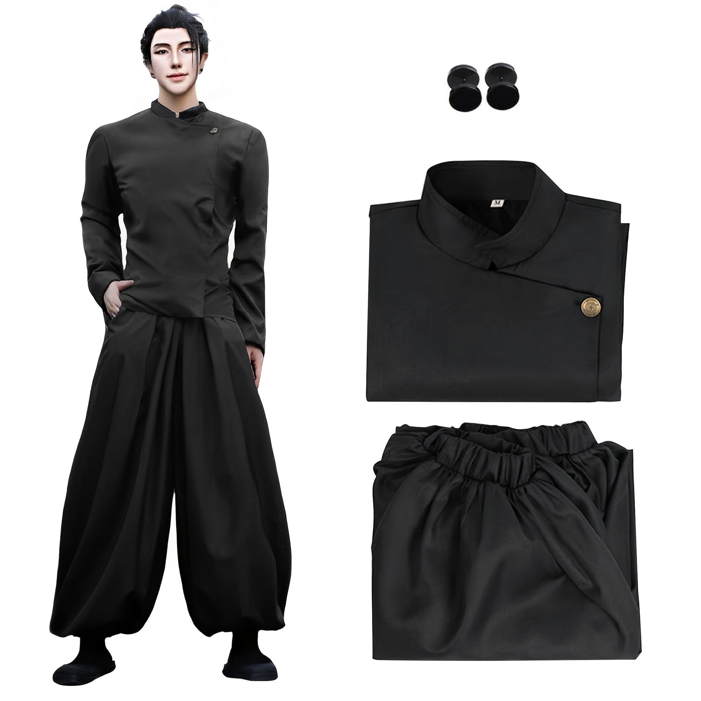 Jujutsu Kaisen Cosplay Costume Uniform – High School Satoru Gojo & Suguru Geto Outfit Set for Men, Anime Convention Halloween Gift, Sizes S to XXL