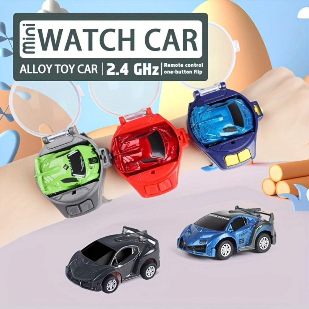 Alloy Metal RC Sports Car for Kids with Flashing LED Lights – 2.4GHz USB Rechargeable Push Button Remote Control Toy Car, Birthday Christmas Gift for Boys Girls Ages 3 4 5 6 7 (Red)