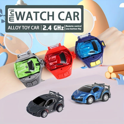 Alloy Metal RC Sports Car for Kids with Flashing LED Lights – 2.4GHz USB Rechargeable Push Button Remote Control Toy Car, Birthday Christmas Gift for Boys Girls Ages 3 4 5 6 7 (Red)