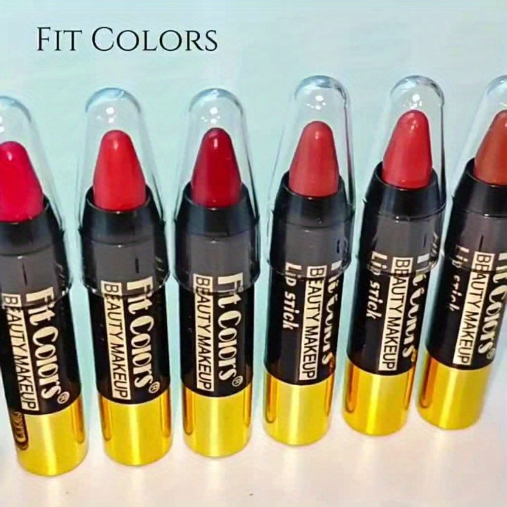 Glossy Crayon Lipstick Set 6 Pack Moisturizing Long-Lasting Nourishing Lip Color – Easy Apply Lip Crayon for Women Girls All Skin Types Versatile Shades Everyday Date Night