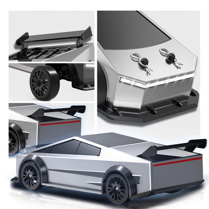 1:24 Scale RC Car 4WD High-Speed Drift Car with LED Lights 2.4GHz All-Terrain Remote Control Car for Boys – Christmas Birthday Halloween Gift (Silvery Grey / Black)