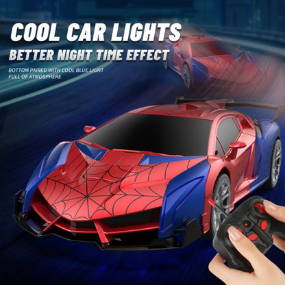 Robot Deformation Car for Kids 1:18 Blue & Red – One-Button Transform Remote Control Stunt Vehicle, 360° Rotating Drift RC Toy for Boys & Girls Ages 3 4 5 6, Birthday Children's Day Christmas Gift