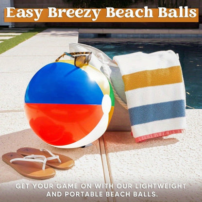 Rainbow Beach Balls 4-Pack 20 Inch – Large Inflatable Beach Ball Set for Pool Party Decorations, Kids & Adults Birthday Luau Hawaiian Summer Beach Water Games Party Favor