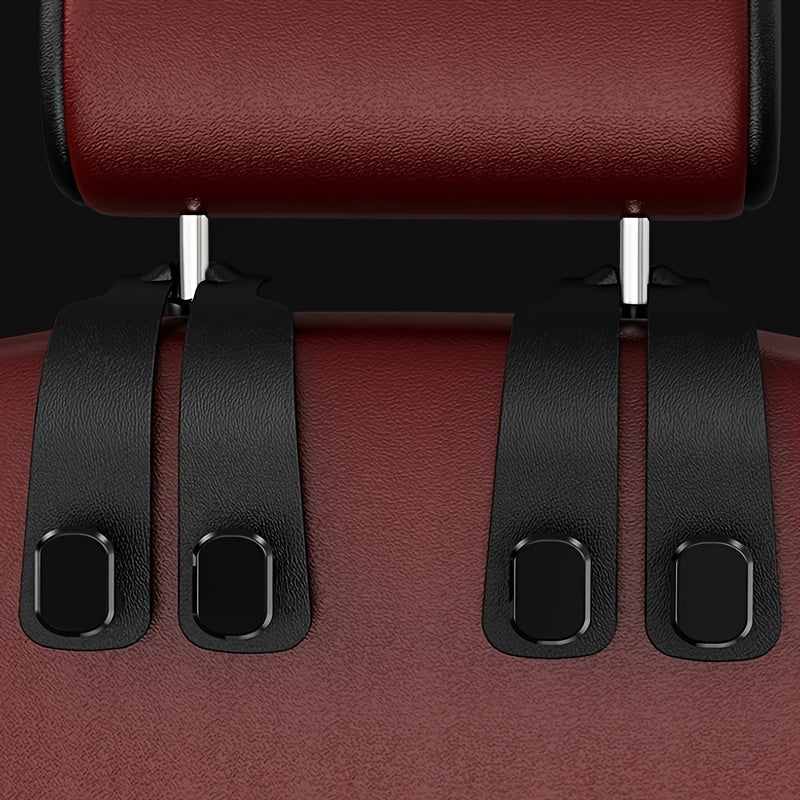 2-Hook Car Seat Back Hook Cover, Hidden Design, Double Hooks, Multi-Functional, Universal, Suitable for All Car Models