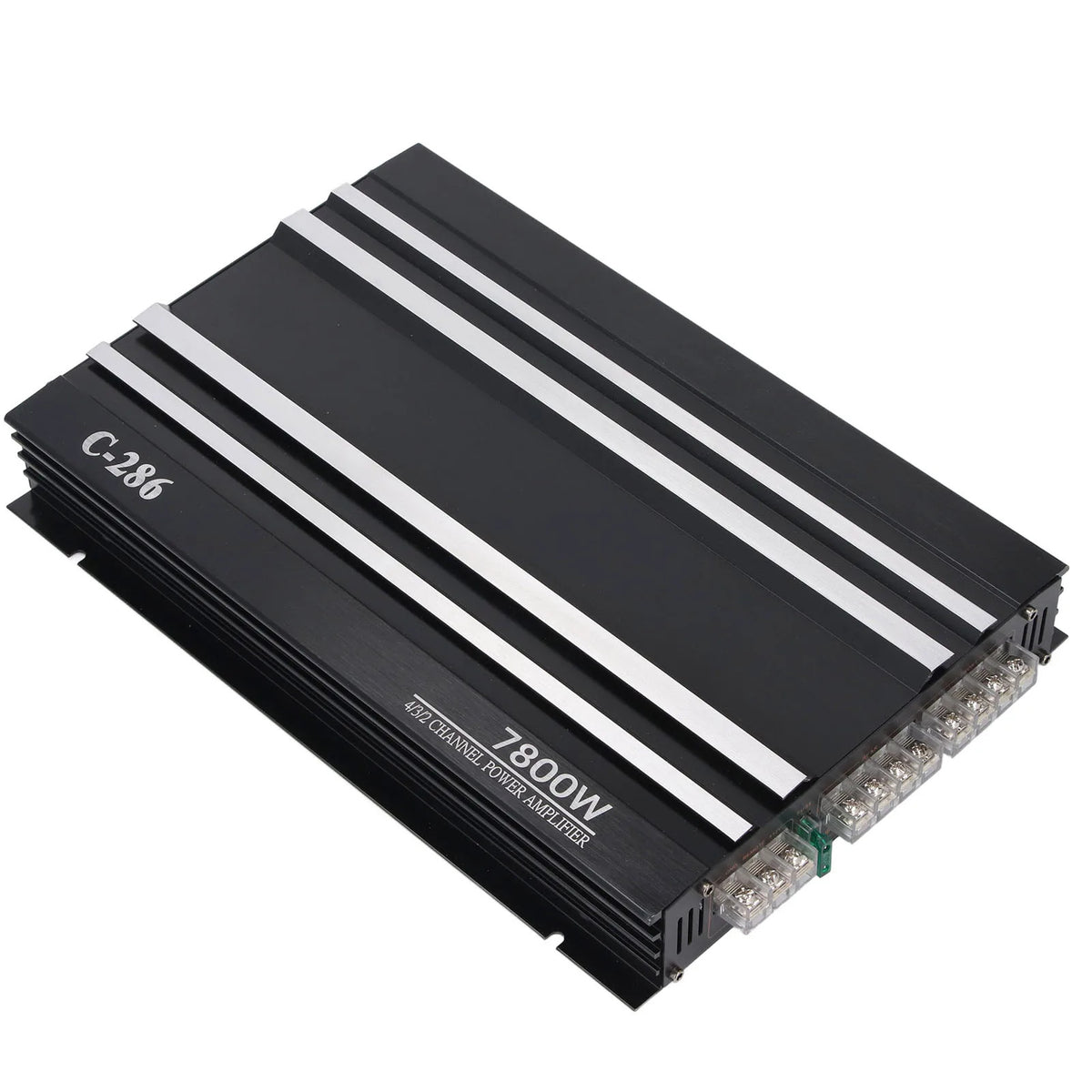 Car Stereo Amp Car Amplifier | 7800W 4 Channels A/B Class | Aluminum Alloy Pure Bass Power Amp for 12V Truck Boat UTV Motorcycle.