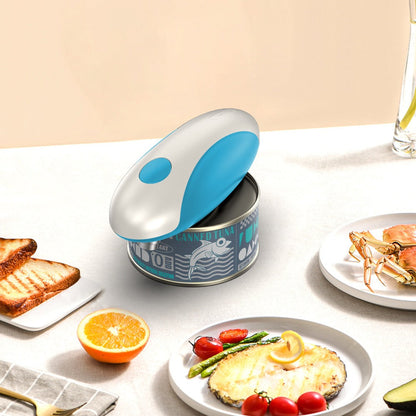Electric Can Opener One-Touch Automatic – USB Rechargeable, Smooth Edge Safety, Auto Power-Off, Cordless for Kitchen, Camping & Seniors