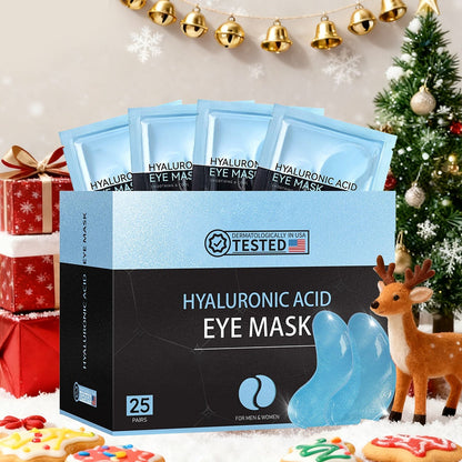 Hyaluronic Acid Eye Mask 25pcs – Collagen & Glycerin Under Eye Patches for Dark Circles, Puffiness & Deep Hydration, Korean Skincare Jelly Eye Patches Gift for Women All Skin Types