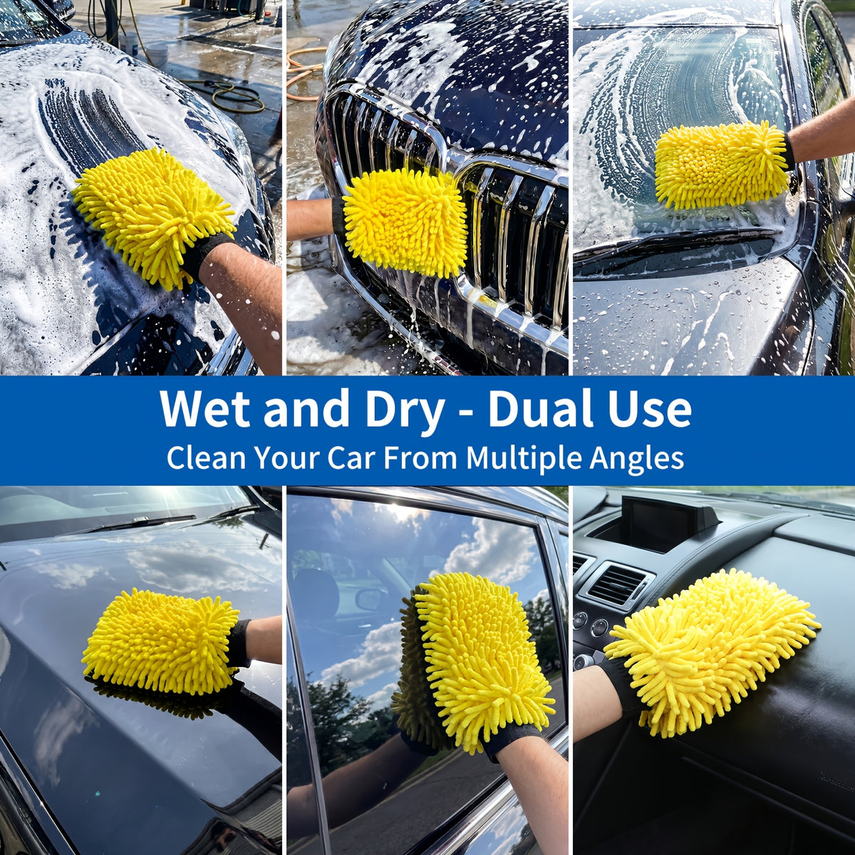 42pcs Car Wash And Detailing Kit with Collapsible Bucket, Windshield Cleaning Tool, Tire Brushes, Microfiber Towels, Wash Mitt, And Carry Bag for Cars, Suvs, And Trucks, Without Battery