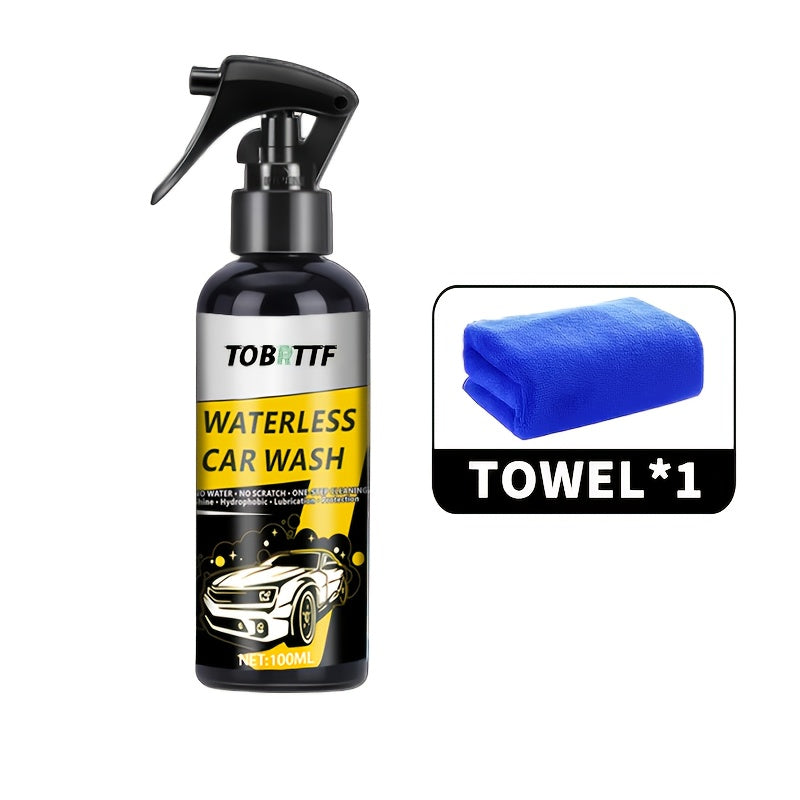 1 Spray & Wipe Waterless Car Wash Solution Suitable for Paint Protection, Instantly Removes Grime, No Rinse Required, Quick Detailing Spray for Car, Motorcycles,, RVs - Formula for -the- Vehicle Maintenance