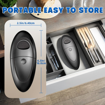 Automatic Can Opener Hands-Free | Electric Battery-Powered One-Touch Can Opener for All Can Sizes, Safe Smooth Edge, Food-Safe Portable Kitchen Tool – No Sharp Edges, Easy to Use, Multiple Colors