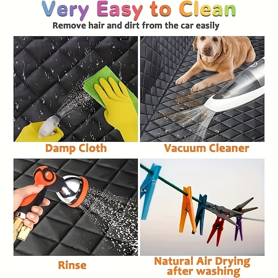 YVDKL Pet Dog Seat Cover, Hammock, Heavy-duty Scratch Resistant, Non Slip, Durable, And Soft Pet Rear Seat Cover, 600D Thick Durable Car Seat Cover, Suitable for Car, Truck, And SUV Pet Car Mats, Open Mesh Dog Car Seat Cushion