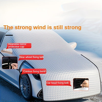 Windshield Snow Cover & Sun Shade Universal Fit – Thickened All-Season Front Window Frost Ice Guard & UV Sunshade Protector for Cars SUVs Trucks