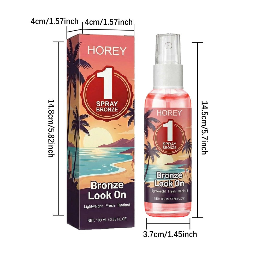 Self Tanning Spray Strawberry Scent 100ml 2-in-1 Progressive Gradual Tan Moisturizing Sunless Tanner for Light Fair Skin Natural Wheat Complexion Summer Glow Portable Easy Absorption 3.38oz