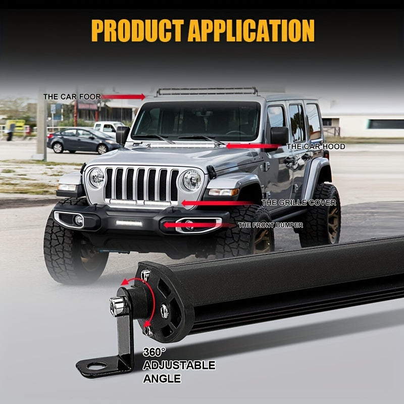 20 Inch Slim LED Light Bar Flood Spot Combo Running Light Off Road Lights for Trucks Tractor ATV SUV And Boat