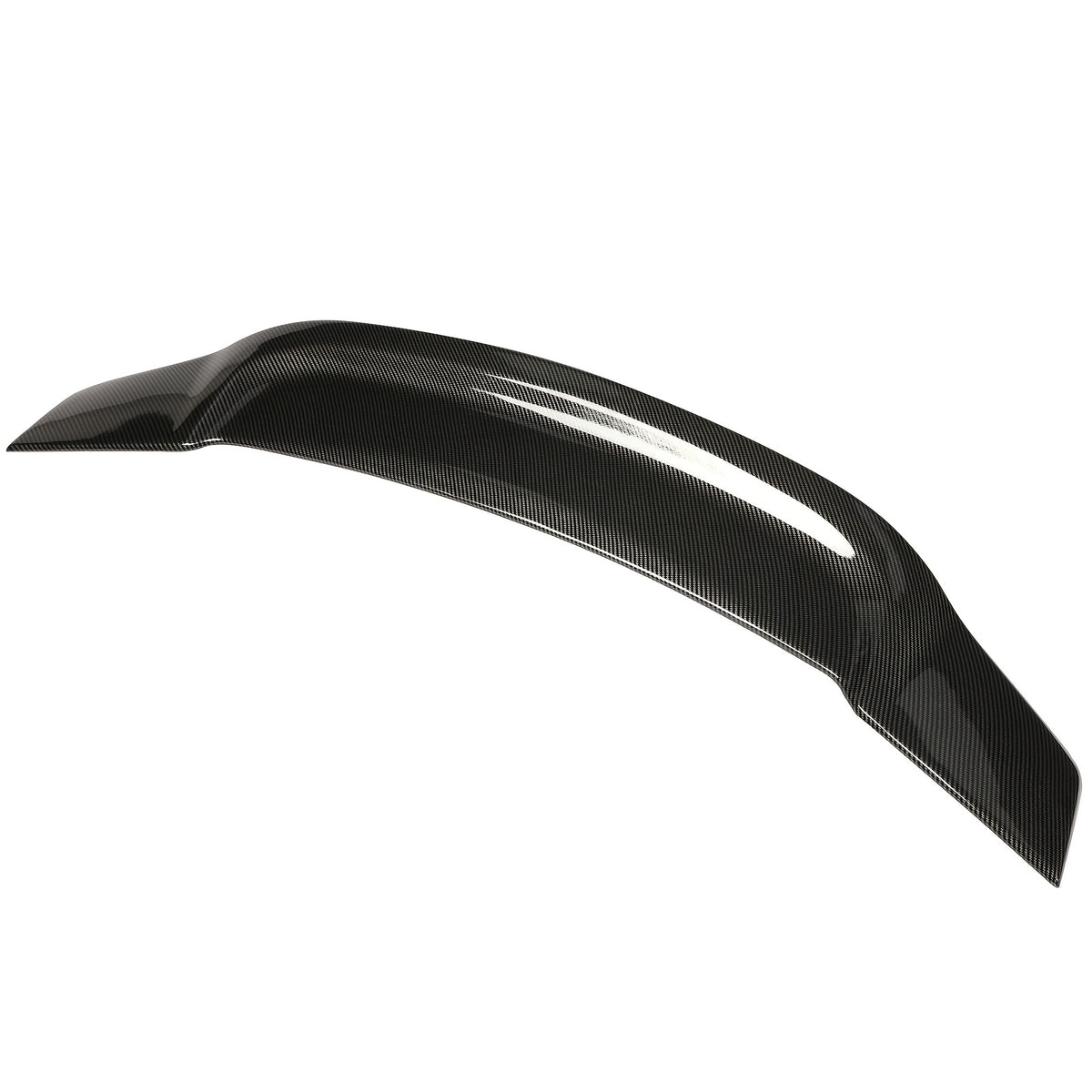 for Mercedes Benz W204 C250 C300 C63 AMG C-Class 4 Door Sedan Rear Duckbill Highkick Trunk Spoiler Wing, Gloss Black/Carbon Pattern, Chrome, ABS Material