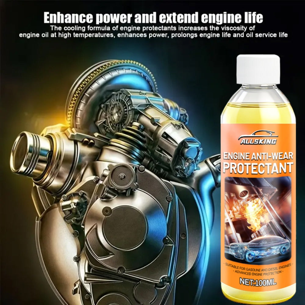 Engine Anti-Wear Protection Fluid 100ml – Cylinder Block Restoration Agent, Reduces Engine Noise, Prevents Wear, Seals Micro-Cracks, Fast-Acting Formula for Cars Trucks SUVs